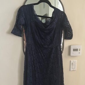 Torrid evening dress full length navy blue size 12
